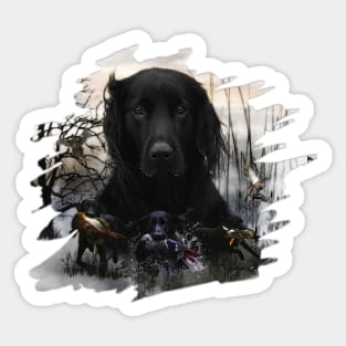 Black Golden Retriever Sticker